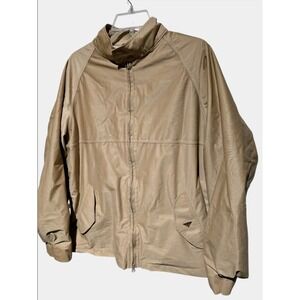 Vtg Tourney Gor Tex Weatherproof Tan  Windproof Windbreaker Golf Jacket Men L